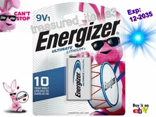 Energizer Ultimate Lithium 9V 9 Volt Battery 1 Count Exp: 12-2035