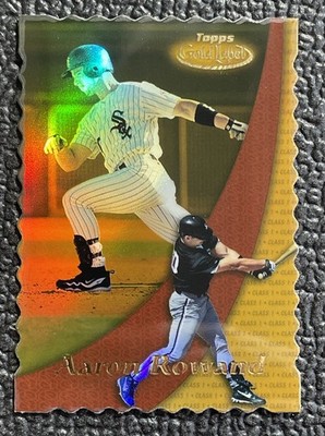  AARON ROWAND 2000 TGL DIE-CUT GOLD REFRACTOR #'d /100! WHITE SOX!