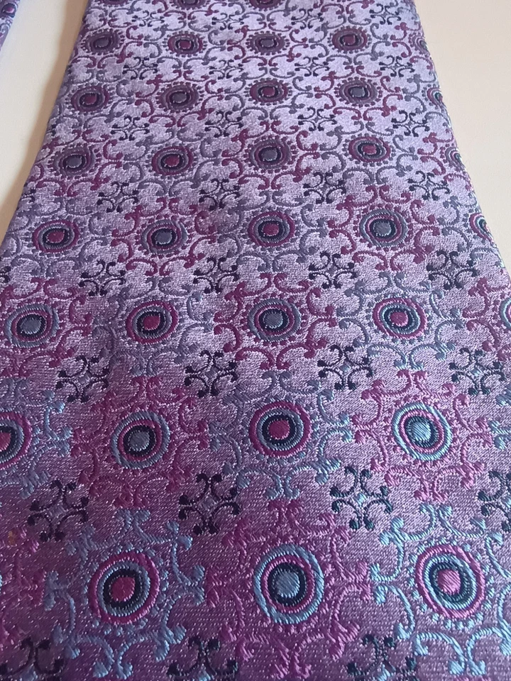 Corbata larga Steve Harvey edición celebridad púrpura real 100 % seda larga 64" Foto 4 de 4