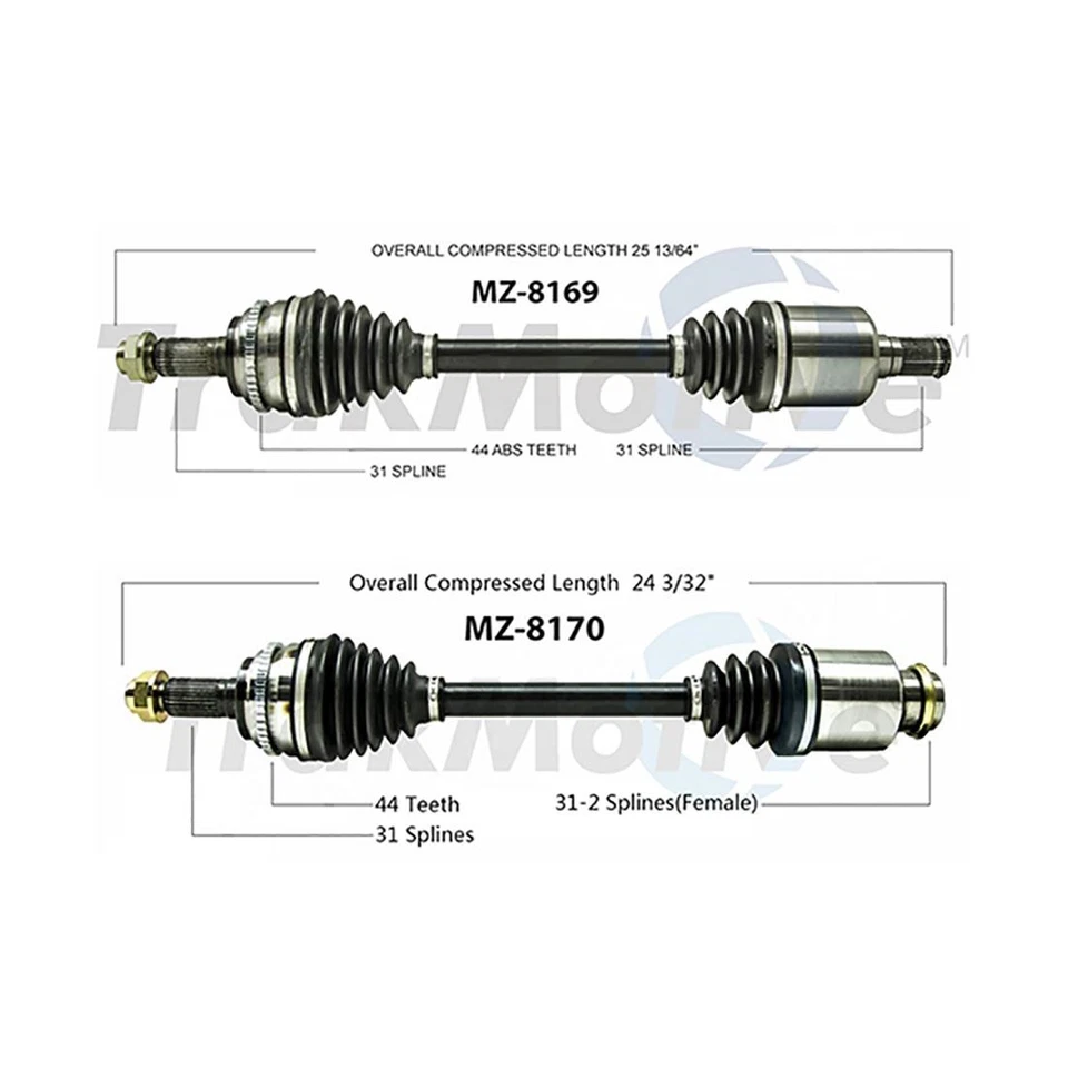 NUEVO par de ejes delanteros CV SurTrack para Mazda CX-9 AWD/FWD 2007-2010 Foto 2 de 4