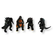 Godzilla Mini Figure Lot – Burning & Classic 2” Kaiju Action Figures TwCare EUC