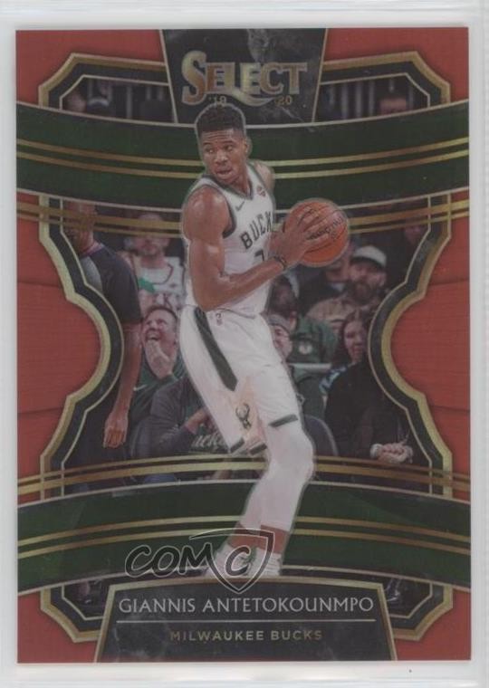2019-20 Panini Select Concourse Red Prizm 160/199 Giannis Antetokounmpo #22 d9r