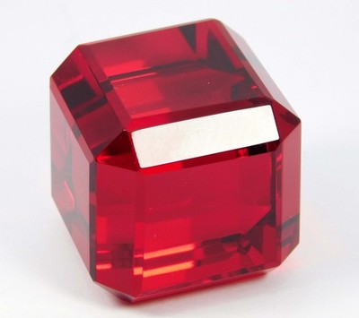 HUGE Natural 365.50 Ct Cube Cut Red Topaz Certified Loose Gemstone