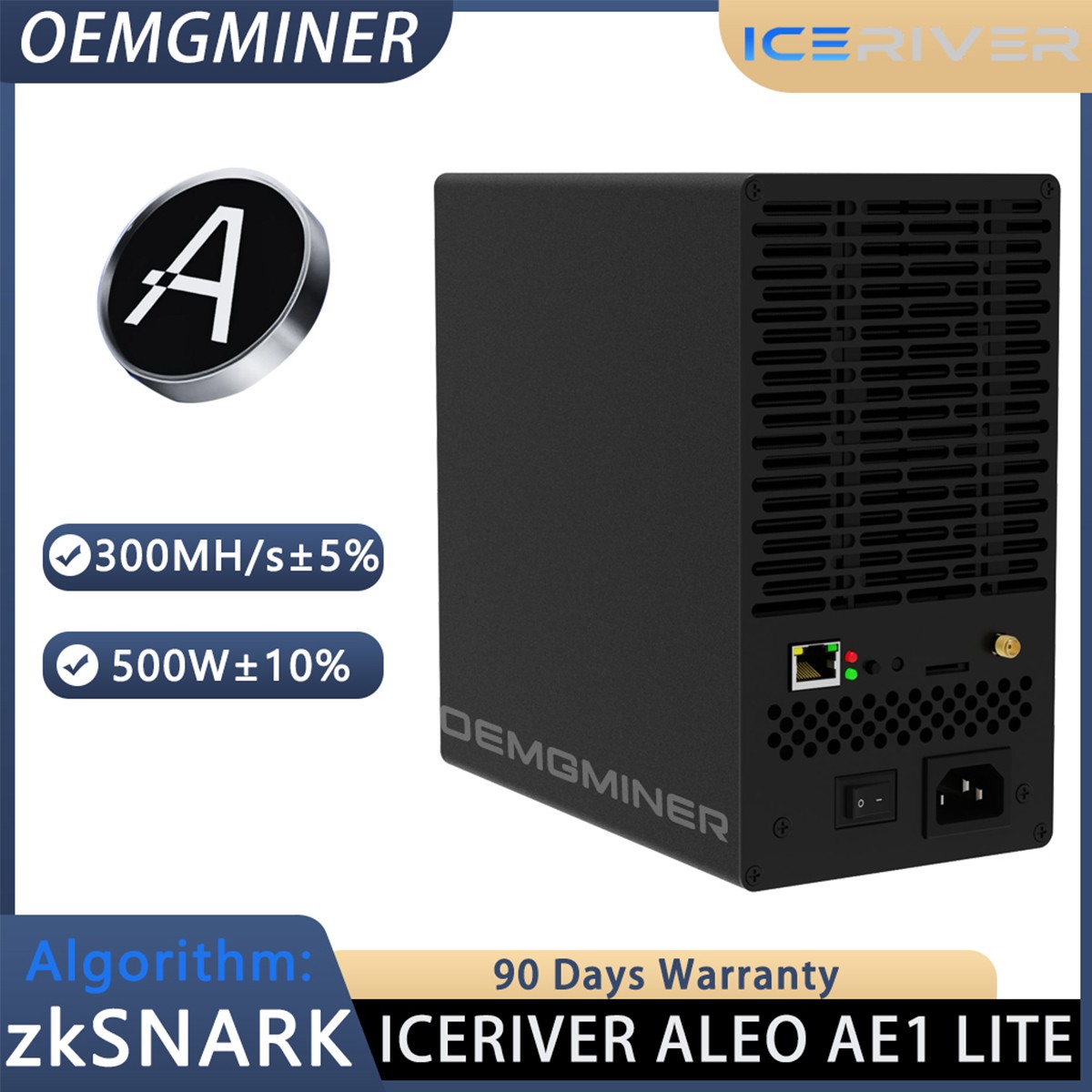IceRiver Aleo AE1 Lite 300MH/S 500W Asic Aleo Mine with PSU Ship on May