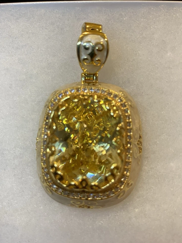 Colgante Lauren G Adams Cristal Amarillo Esmalte Circonita Circonita Chapado en Oro 18k Foto 2 de 4