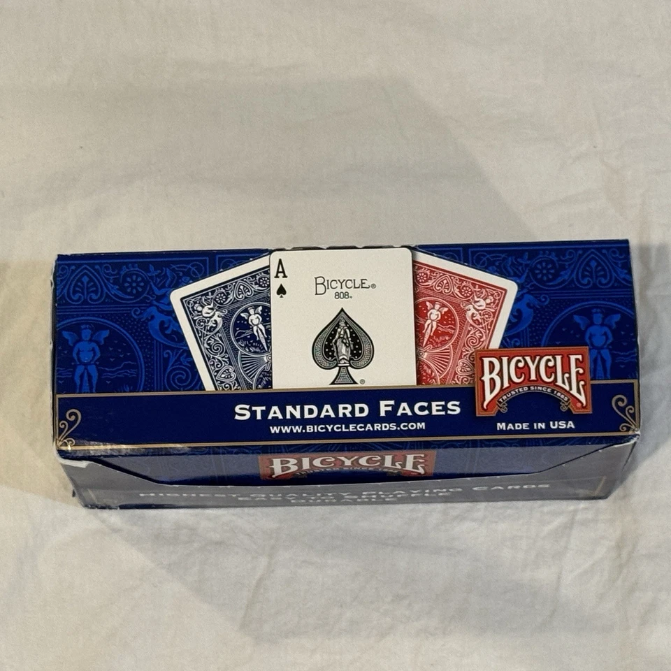 Ladrillo de cartas de juego de bicicleta (12 barajas) - 6 rojas, 6 azules - Nuevo tamaño de póker sellado Foto 4 de 4