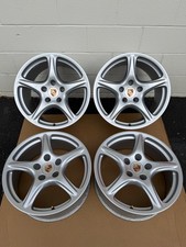 19" Porsche Silver Carrera Classic Wheel Set~5x130~Made In Italy