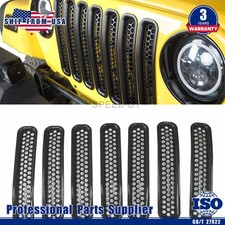7 X Honeycomb Mesh Front Grill Inserts Fit Jeep Wrangler Tj Unlimited 1997-2006