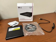 LG Ultra-Slim Portable External CD DVD Writer/Burner Black GP63EX70