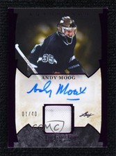 2022-23 Leaf ITG Used Game Used Auto Purple 1/40 Andy Moog #GUA-AM1 Auto 11jd