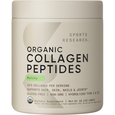 Collagen Peptides Matcha Green Tea 10.16oz 24srv Hydrolyzed Supplement