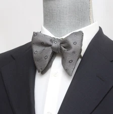Men's Self tied Bow Tie Big bow tie Butterfly Bow tie S602 Grey Ornament