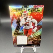 2025 Panini Select Sparks Prizm Chris Jones Memorabilia #SP-25 106/149 Chiefs 