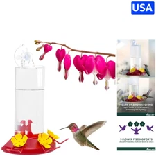 Elegant Window Mount Hummingbird Feeder - 8oz Capacity, Bee Resistant Design