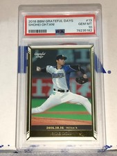 PSA 10 Shohei Ohtani (POP 26) 2018 BBM Grateful Days #13 Career High 165km/h