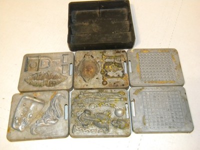 Vintage 1966 Mattel Fright Factory Thing Maker Toy Molds  Lot of 6