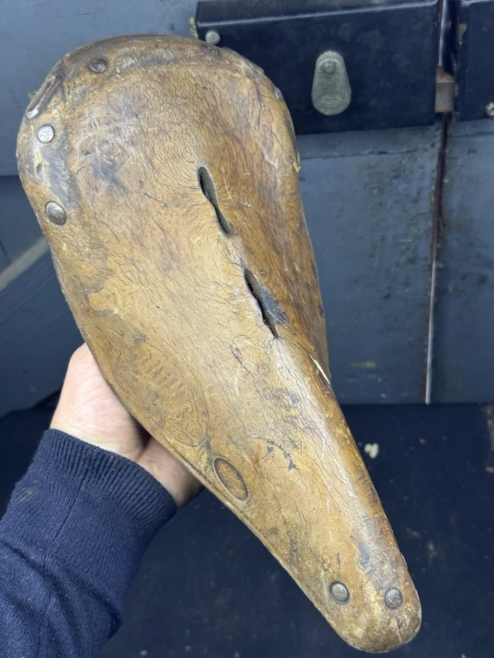 Polstersattel Fahrrad Oldtimer 1930 antik Jahrhundertwende selten All Heil uralt - Bild 4 von 4