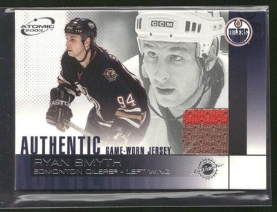 2002-03 Pacific Atomic Ryan Smyth Authentic Game-Worn Jersey #10 Edmonton Oilers