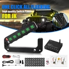 12V Grab Handle 6 Gang Wireless Switch Panel Fit For 2007-2018 Jeep Wrangler JK