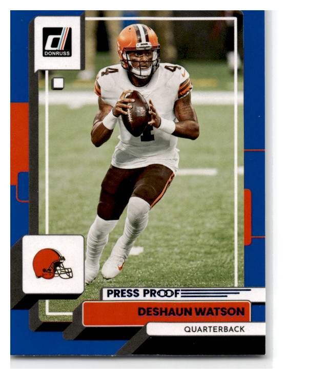 2022 Panini Donruss #180 Deshaun Watson Press Proof Blue