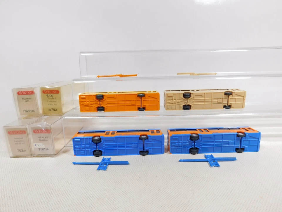 4x wiking H0 1:87 Bus MB O 405:702 + 702/1 Westnederland Mint + Box # EF102-0,5 - Immagine 3 di 4
