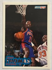 1993-94 Fleer #65 Isiah Thomas Detroit Pistons Patrick Ewing Shadow