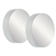 6061 Aluminum Disc 2Pack, 2x1/2" Round Flat Plain Aluminum Plate