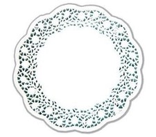 Tortenspitze | wei&szlig; | rund | 100 St&uuml;ck/Pack | &Oslash; 26cm