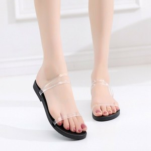 transparent flat sandals