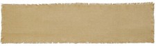 72" Cotton Burlap Natural Table Runner Rustic Primitive Fringed Raw Edges 13" W