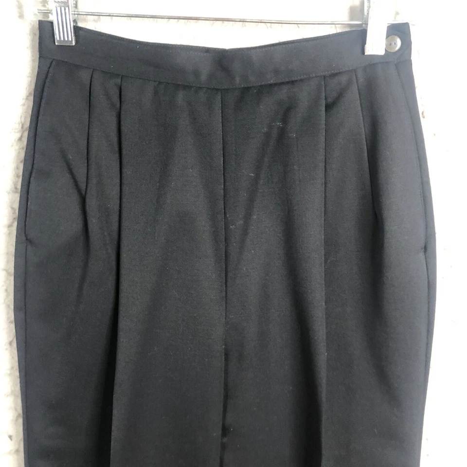 Pantalones de vestir vintage Barry Bricken para mujer 10 negros 100 % lana carrera academia Foto 2 de 4