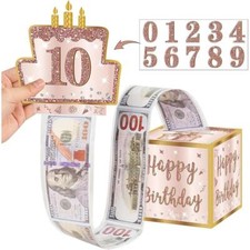 Confezione Regalo Buon Compleanno Soldi Con Adesivi Fai Da Te Sorpresa Festa Compleanno Contanti P4U9