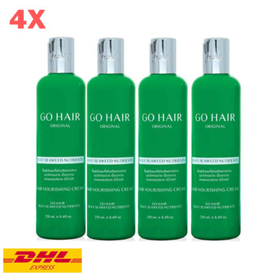 4x Go Hair Silky Seaweed Nutrients Nourishing Cream for Dry Damage Treated 250ml