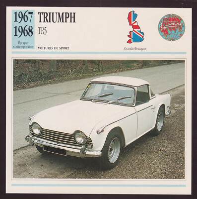 トライアンフTR5 1968 1/43 2台エリゴール製 1967-1968 Triumph TR5 TR-5 British Sports Car Photo Spec Sheet