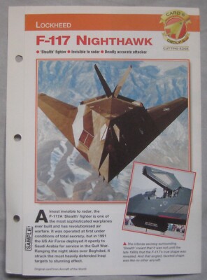 Aircraft of the World Card 6, Gruppe 6 - Lockheed F-117 Nighthawk