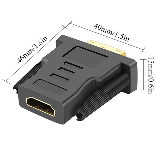 Adattatore HDTV maschio a HDMI femmina DVI-D 24+1 connettore collegamento proiettore convertitore - Foto 6 di 11