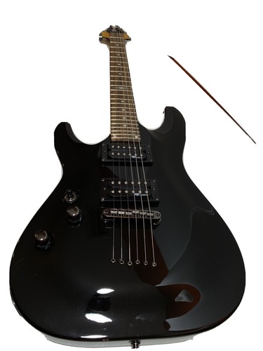 black schecter guitar