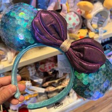 Disney.Parks Little Mermaid Ariel Purple Minnie Mouse Ears Headband US POST NWT