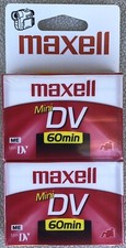Maxell Mini DV Tapes DVM60SE Video Camera ME Camcorder 60 Min 2 Pack New