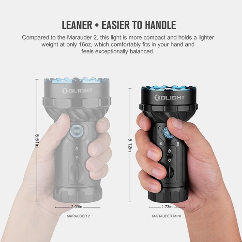 Olight Marauder Mini 7000LM Powerful Flashlight RGB LED Torch for Search&Rescue - Picture 6 of 44