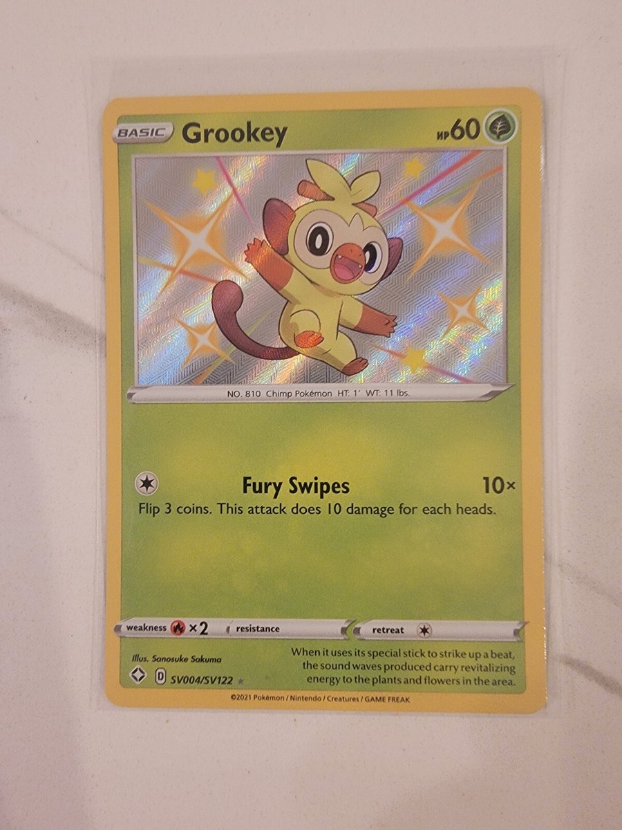 grookey pokemon card - - SV004/SV122 - Shiny Holo Rare Placeholder Image Provided Grookey (7 Illustrators 2) -