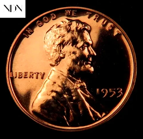 1953 Lincoln Wheat Penny Cent - Gem Proof Red