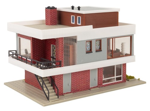 HO Scale Buildings - 109257 - B-257 Modern house with flat roof - Kit - Picture 2 of 3