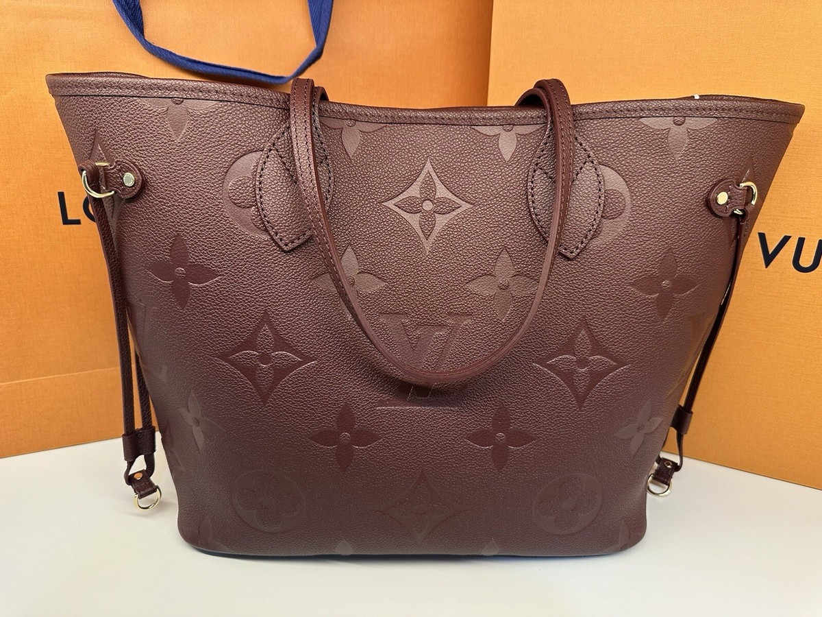 Louis Vuitton Neverfull MM Monogram Empreinte Leather Tote Bag for