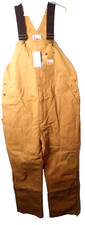Vintage Woodsman Men Brown Insulated Double Knee Bib Overalls Sz XL Reg NEW