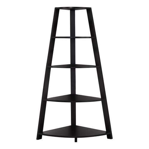 Monarch Specialties BOOKCASE - 60"H / ESPRESSO CORNER ACCENT ETAGERE (I 2423)