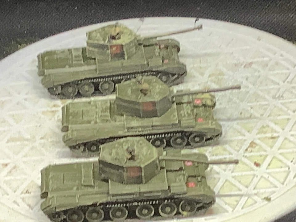 15mm Painted British WW II A 30 Challenger Plt (3 Tanks) - Image 2 of 4