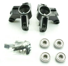 Treal Losi LMT Black Aluminum Front Steering Knuckle Set W/ Bearings