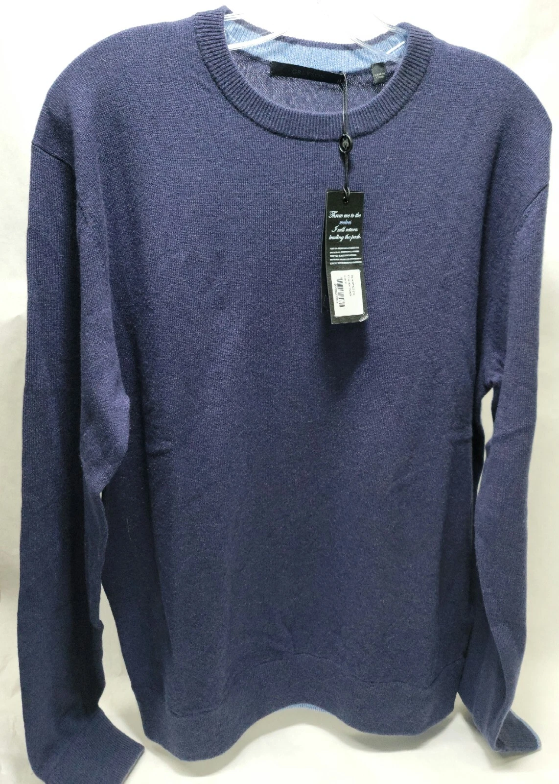 Greyson 100% Cashmere Tomahawk Sweater Raven BLUE GOLF ACTIVE CASUAL TRAVEL
Opens in a new window or