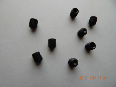 SOCKET SET SCREWS 7/16-20 x 1/2''  CUP POINT.  BLACK ALLOY.  8 PCS. NEW